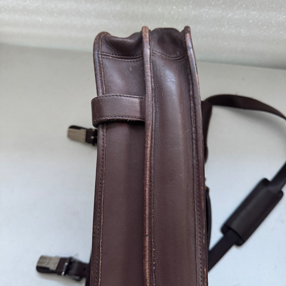 COACH LEATHER Unisex Madison #5325 Briefcase Laptop Bag Dark Brown Vintage - Picture 6 of 16